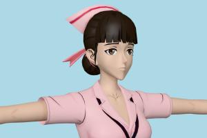 Nurse Girl OPMW, One-Punch-Man-World, toony, female, woman, people, human, xna, characters, rigged